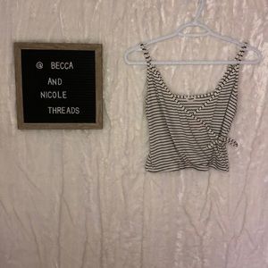 Garage Striped Crop Tank Top